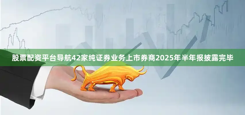 股票配资平台导航42家纯证券业务上市券商2025年半年报披露完毕